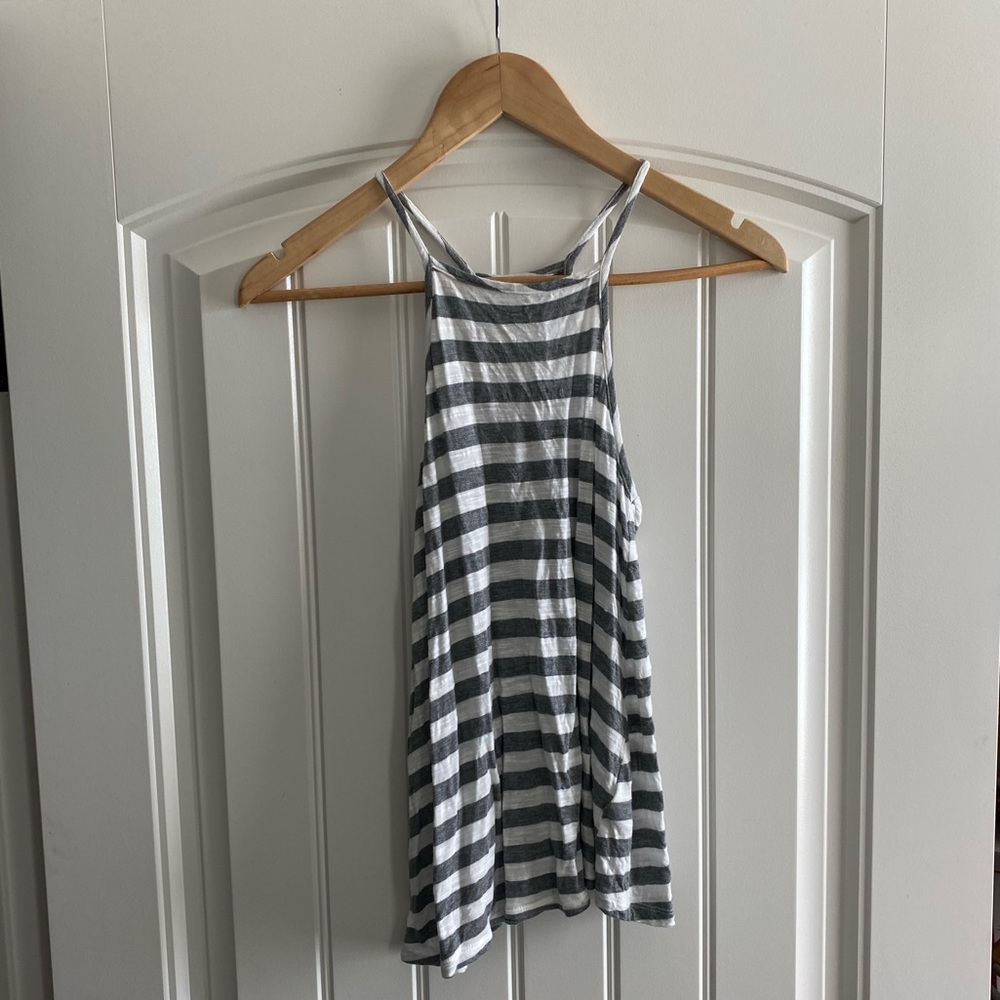 Gray and White tank top